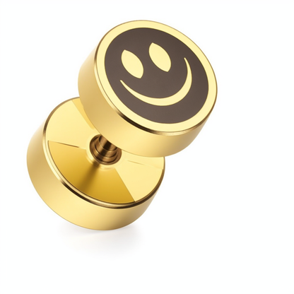 Stainless Steel smiley face Earrings SE00287