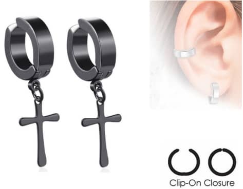 black clip on earring